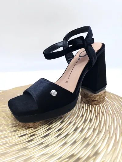 Tacón Promise Musa Black Velvet para dama