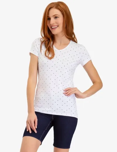 Camiseta US POLO ASSN para dama color blanca.