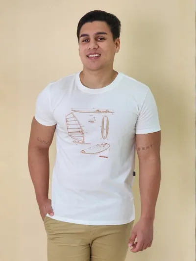 Camiseta Mormaii para caballero 513556 #COLOR BLANCO HUESO