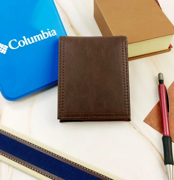 Billetera Columbia para caballero color café