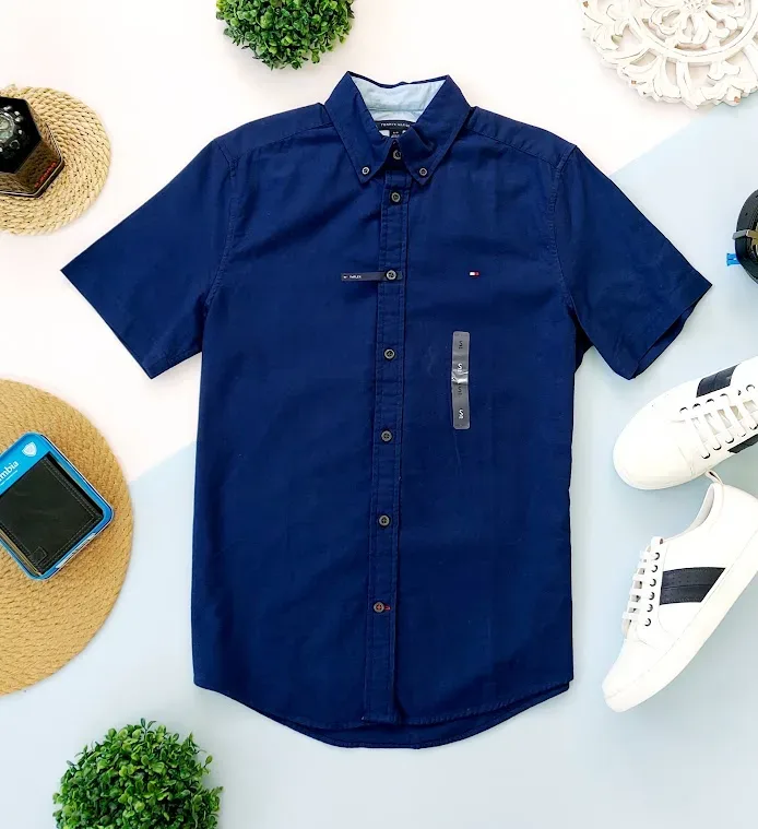 Camisa Tommy Hilfiger para caballero color azul