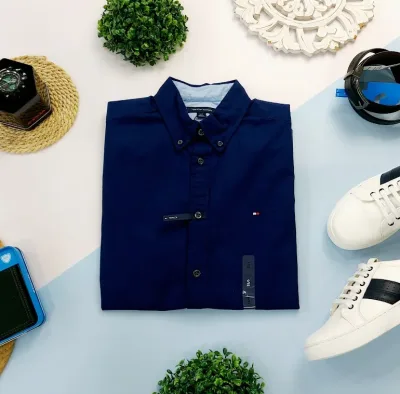 Camisa Tommy Hilfiger para caballero color azul