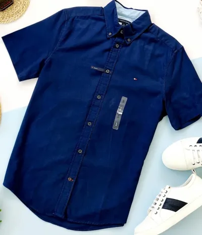 Camisa Tommy Hilfiger para caballero color azul