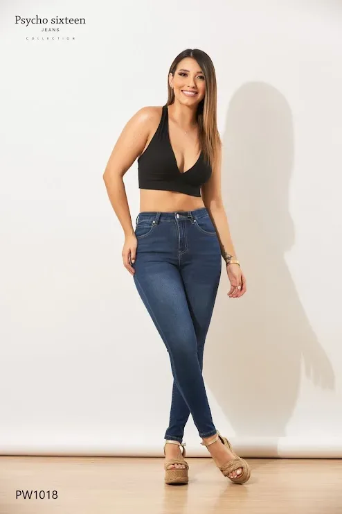 Jeans PSYCHO SIXTEEN para dama mid rise, skinny PW1018