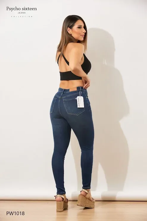Jeans PSYCHO SIXTEEN para dama mid rise, skinny PW1018