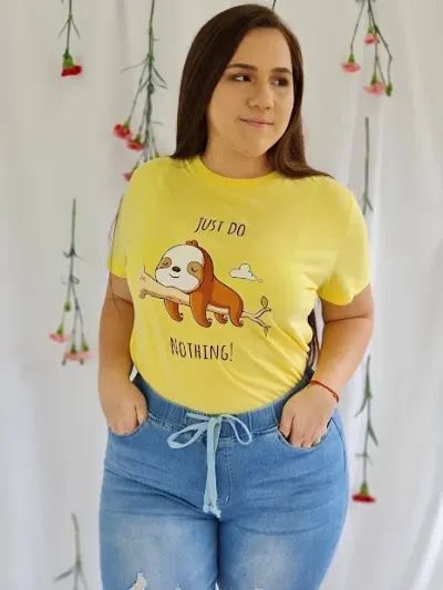 Camiseta para dama color amarillo