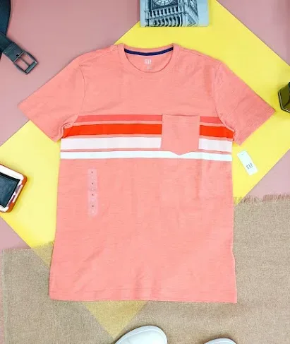 Camiseta GAP para caballero color naranja
