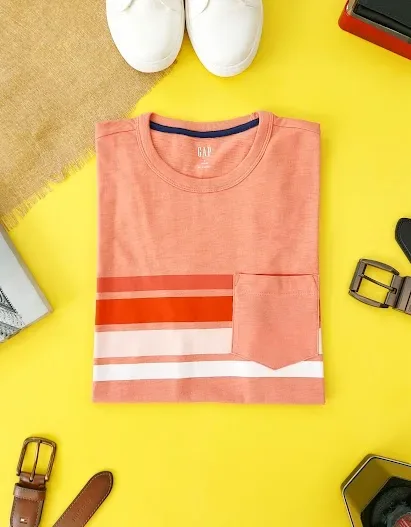 Camiseta GAP para caballero color naranja
