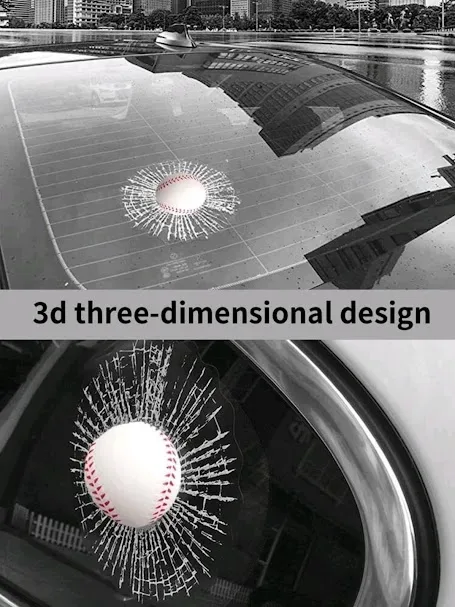 Adhesivo para coche con diseño creatico de béisbol multicolor