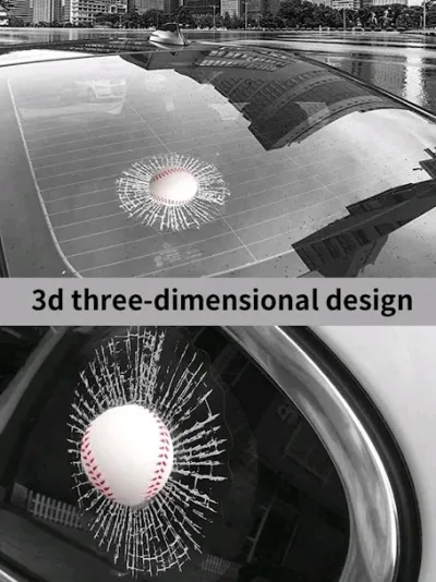 Adhesivo para coche con diseño creatico de béisbol multicolor