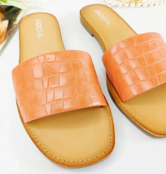 Sandalias para dama color coral y camel