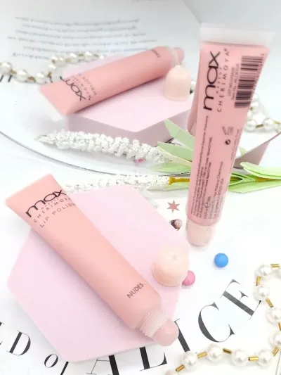 Lip gloss Max para dama color salmón  03
