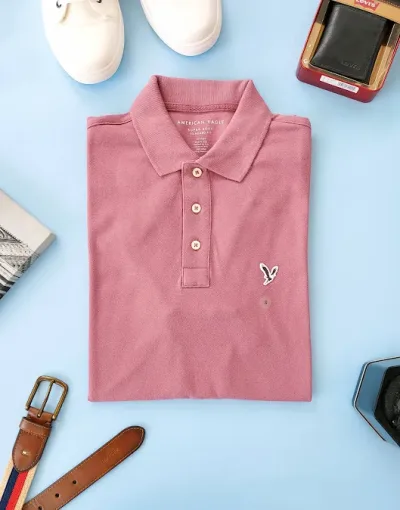 Camiseta American Eagle para caballero color morado