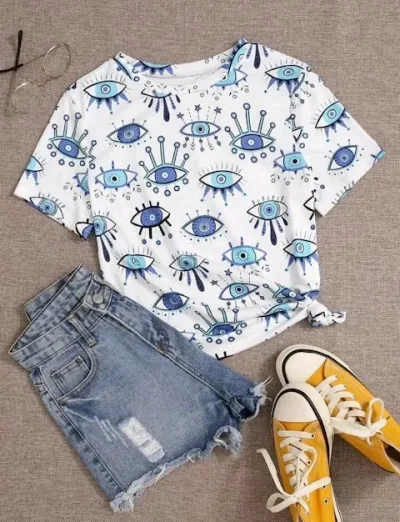 Camiseta para dama diseño de ojos