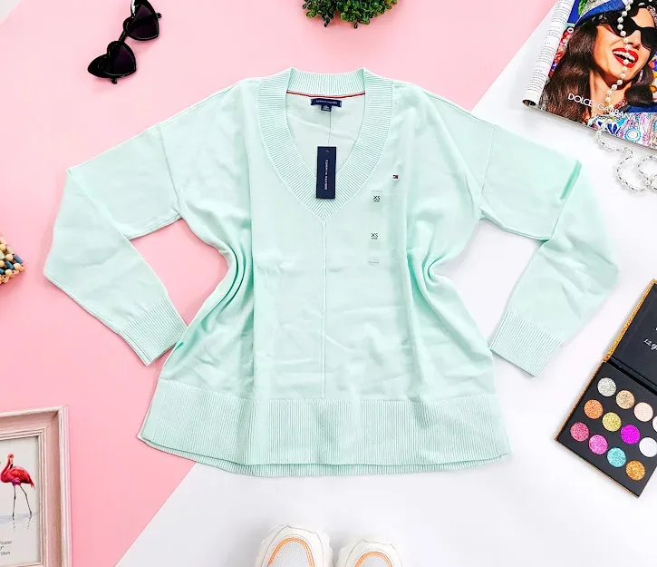 Sueter Tommy Hilfiger para Dama color verde agua