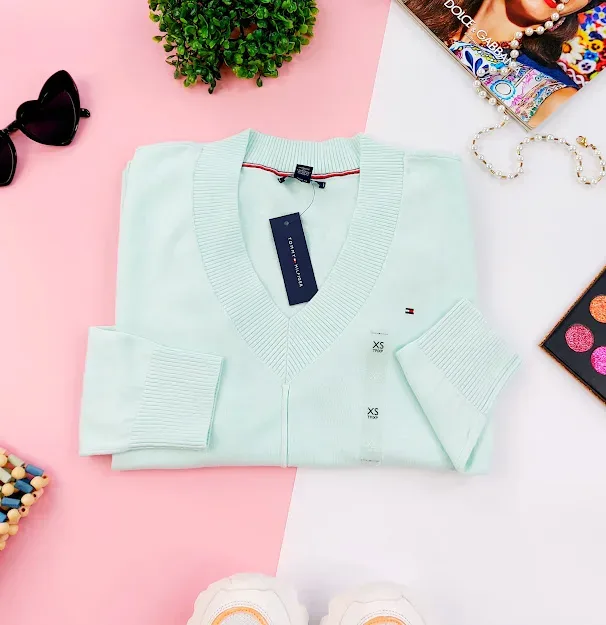 Sueter Tommy Hilfiger para Dama color verde agua