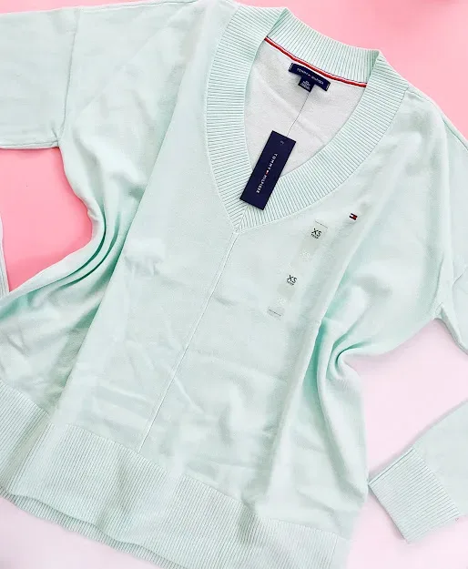 Sueter Tommy Hilfiger para Dama color verde agua