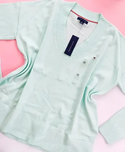 Sueter Tommy Hilfiger para Dama color verde agua