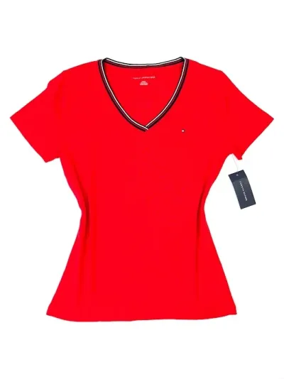Camiseta Tommy Hilfiger para dama color rojo