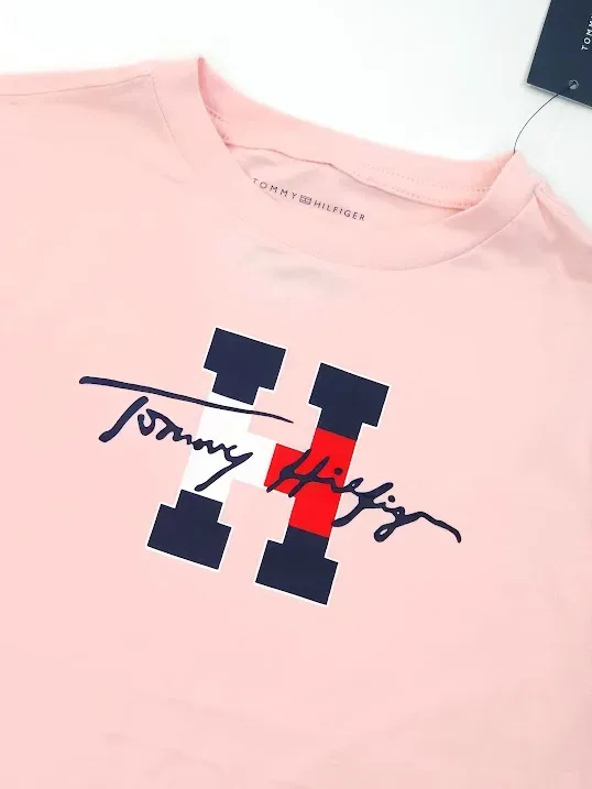 Camiseta Tommy Hilfiger para niño color rosa