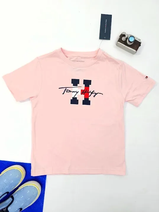 Camiseta Tommy Hilfiger para niño color rosa