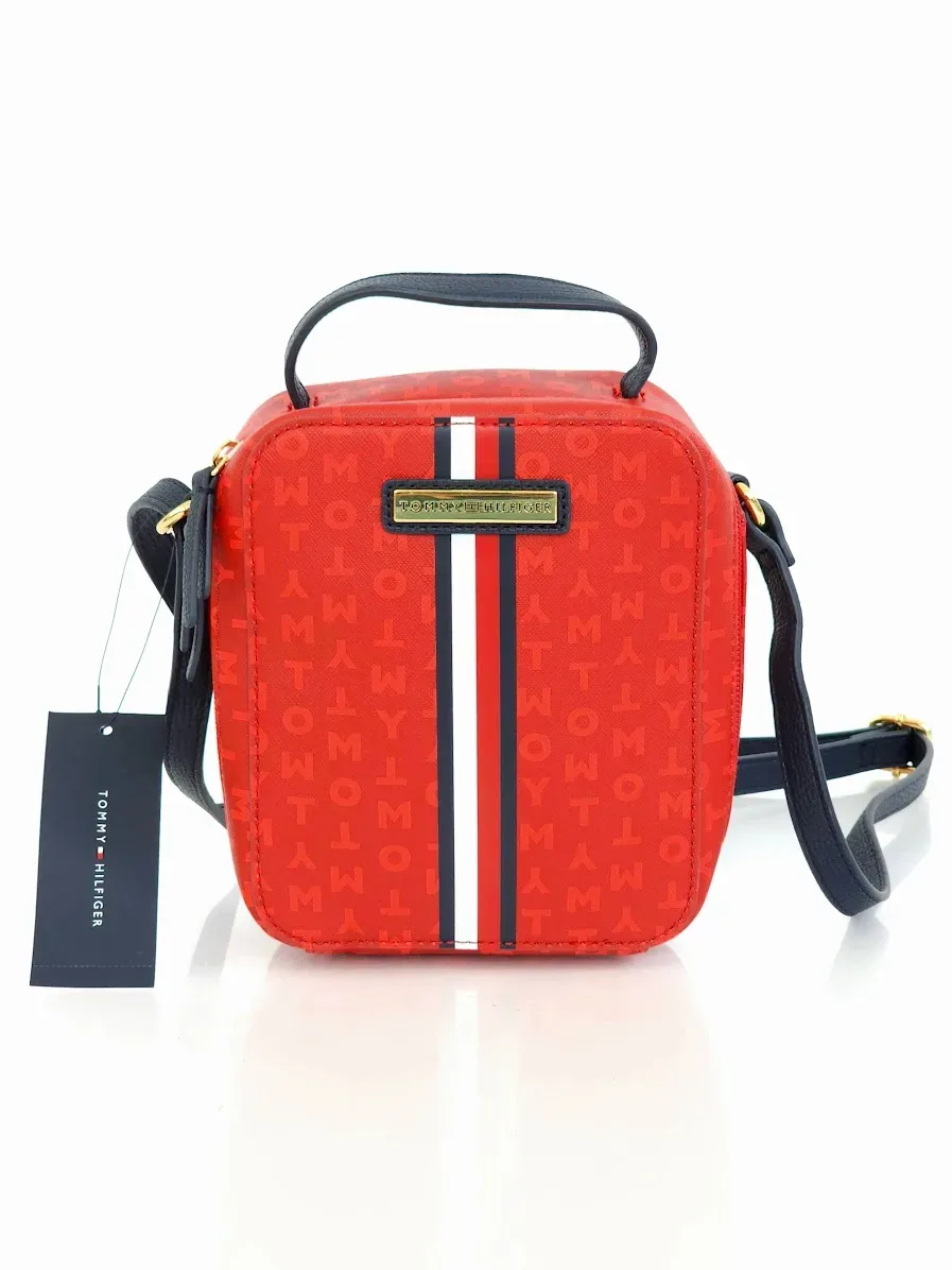 Bolso de hombro Tommy Hilfiger para dama color rojo