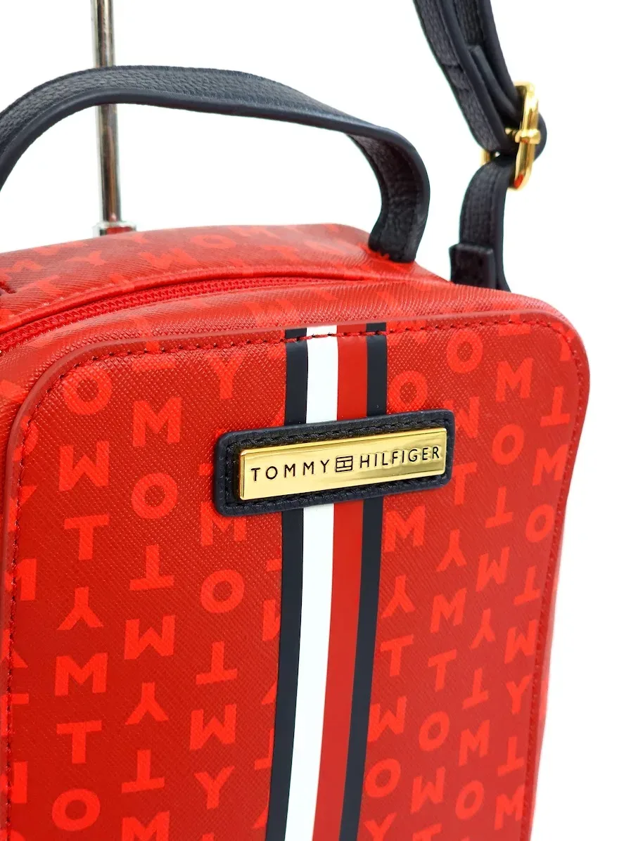 Bolso de hombro Tommy Hilfiger para dama color rojo