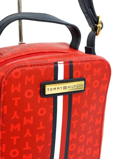 Bolso de hombro Tommy Hilfiger para dama color rojo