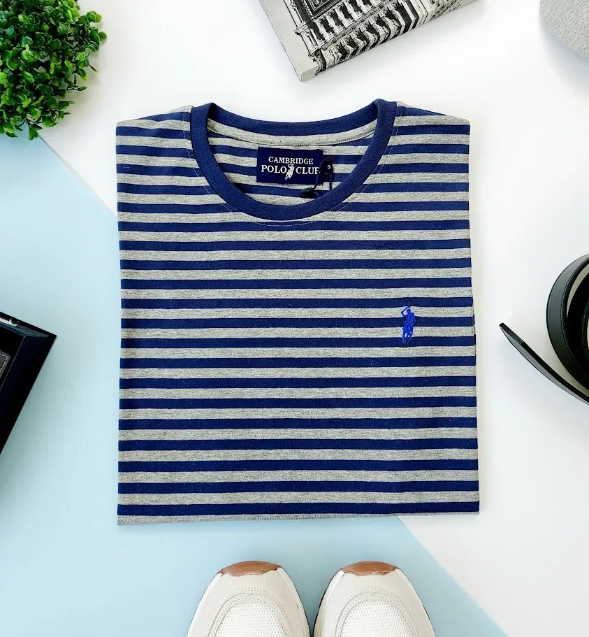 Camiseta Cambridge Polo Club para caballero diseño a rayas