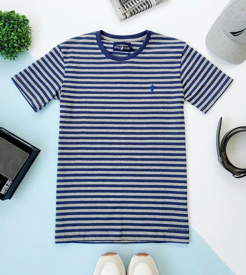 Camiseta Cambridge Polo Club para caballero diseño a rayas