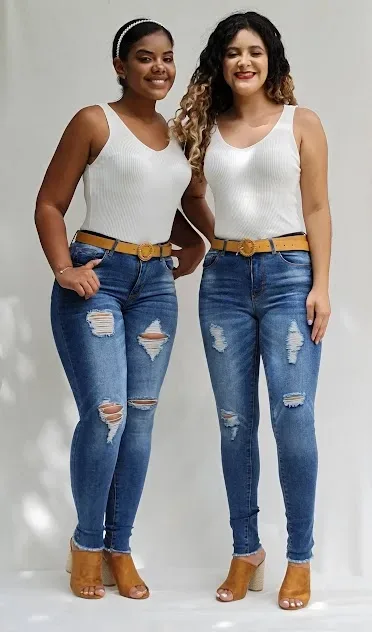 Jeans para dama NANA08 color azul