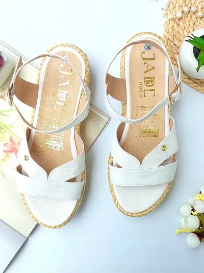 Sandalias Colombianas para Dama Blanco V8 905