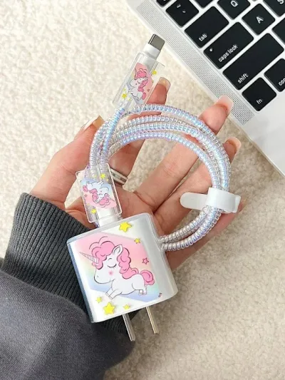 5 piezas para cable y cabeza de cargador para iphone de carga rapida