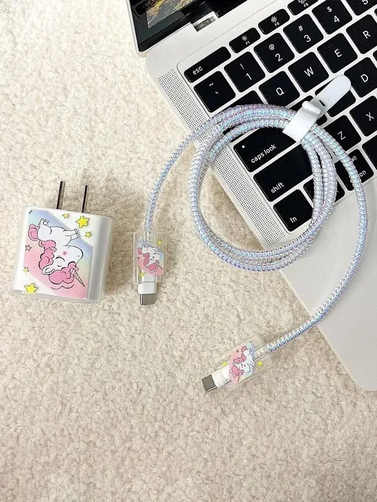 5 piezas para cable y cabeza de cargador para iphone de carga rapida