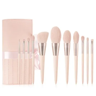 Set de brochas de maquillaje y estuche