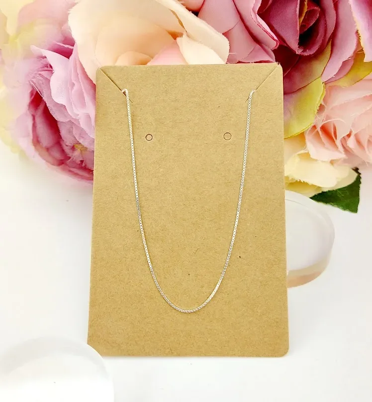 Collar para dama plata 925 diseño mini cadena cuadrada