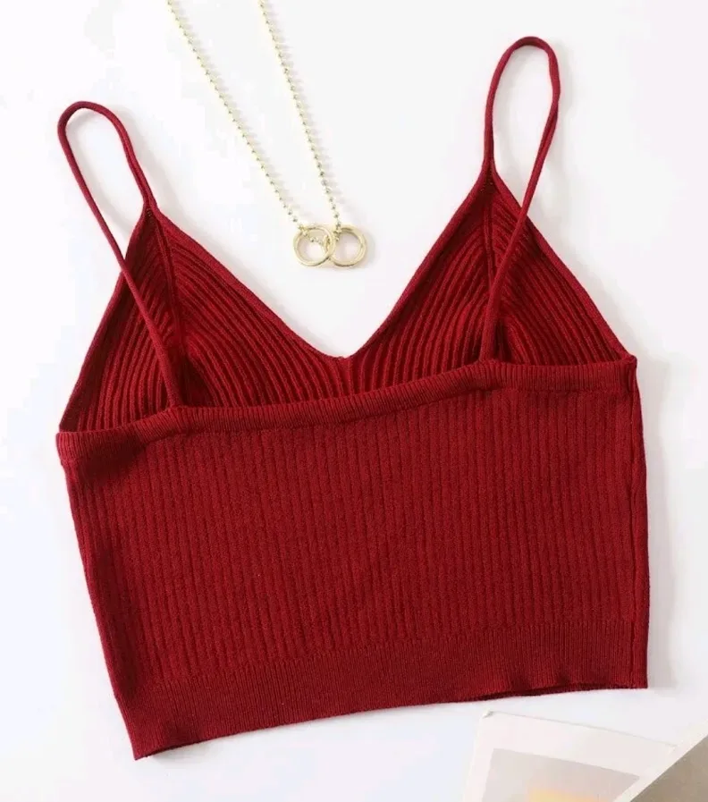 Crop Top para Dama color vino