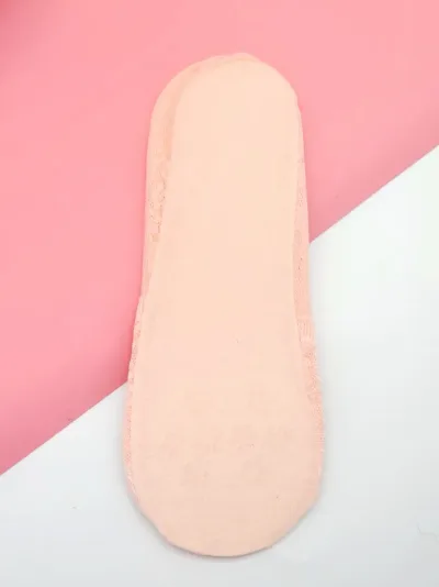 Calcetas cortas rosa de encaje