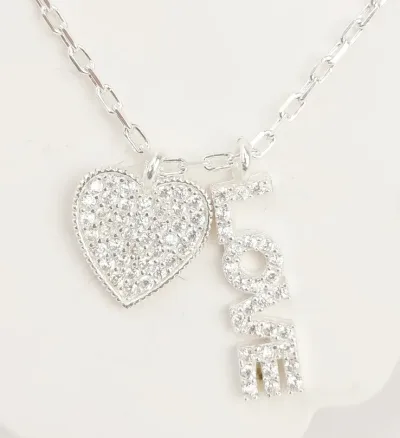 Collar para dama plata 925 diseño love