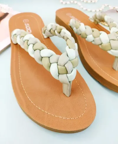 Sandalias para dama color verde y camel