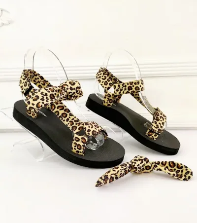 Sandalias para dama diseño de leopardo