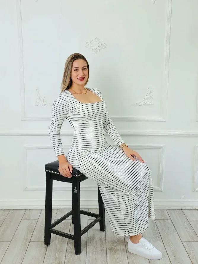 Vestido de rayas para Dama