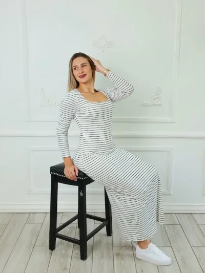 Vestido de rayas para Dama