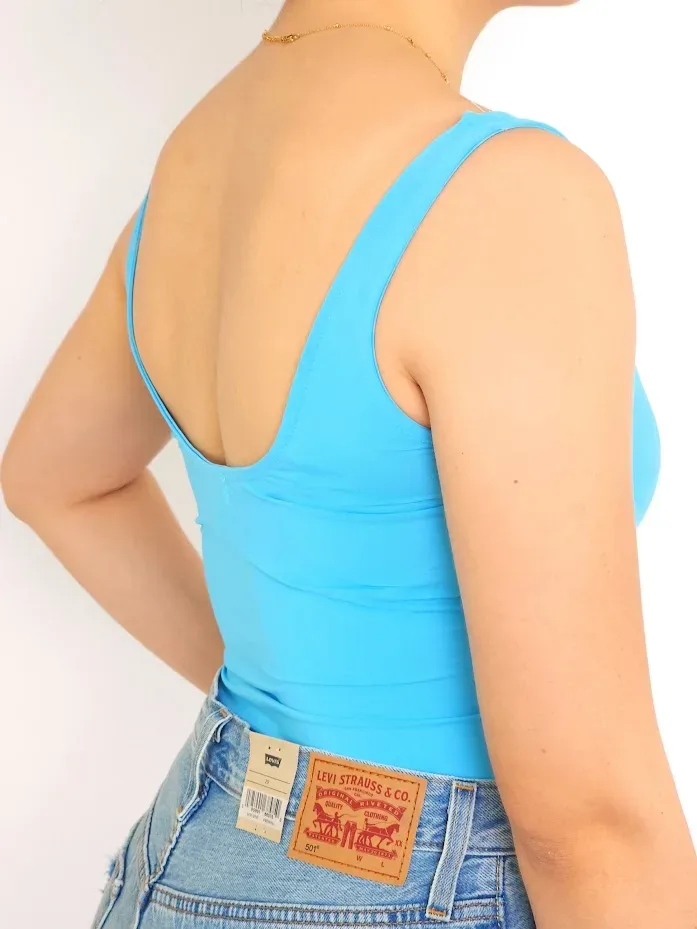 Body para dama color celeste