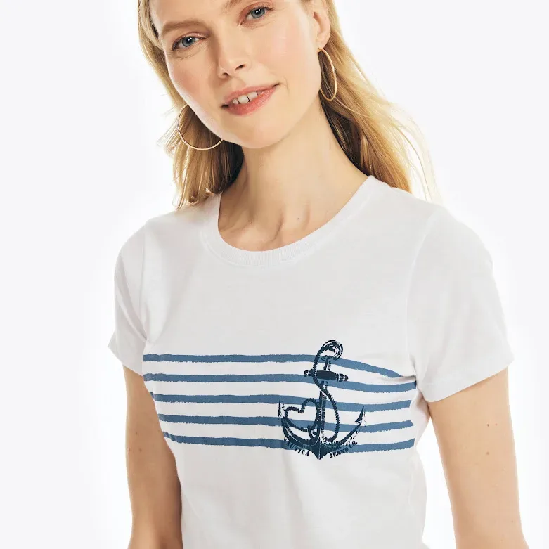 Camiseta Nautica para dama con diseño de ancla