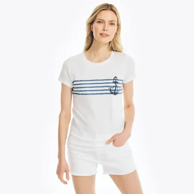 Camiseta Nautica para dama con diseño de ancla