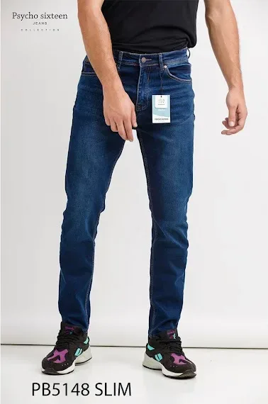 Pantalón Psycho Sixteen PB5148 para caballero color azul