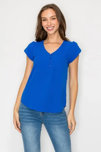 Blusa White Rhino color azul