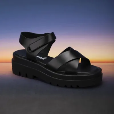 Sandalias Coral Antonia All Black Gloss para dama