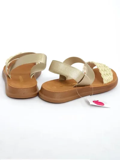 Sandalias para niña Dorado
